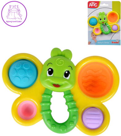 SIMBA Baby chrastítko motýlek 14cm plast pro miminko