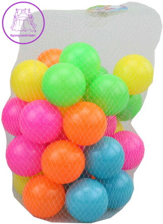 Míčky soft barevné do hracího koutu (bazénku) 7cm set v síťce