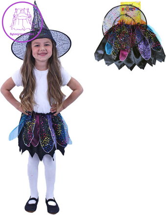 KARNEVAL Šaty čarodějnice halloween sukýnka tutu + klobouk KOSTÝM