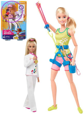 MATTEL BRB Panenka Barbie Olympionička Tokio 2020 set s doplňky 3 druhy