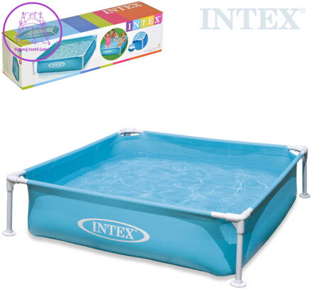 INTEX Baby bazén dětský čtvercový s rámem 122x30cm nadzemní samonosný 57173