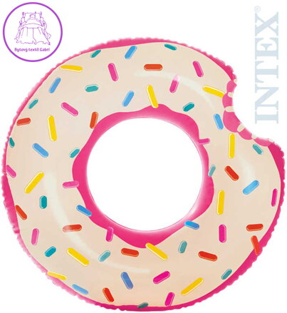 INTEX Kruh plavací donut růžový 107cm nafukovací dětské kolo do vody 56265