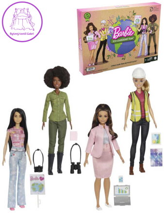 MATTEL BRB Povolání Ekologie je budoucnost set 4 panenky Barbie s doplňky