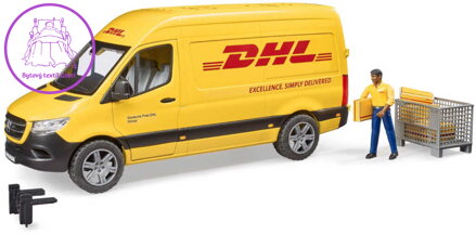 BRUDER 02670 Auto Mercedes-Benz Sprinter DHL set s řidičem a doplňky