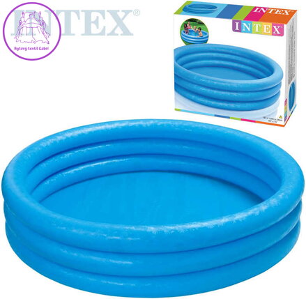 INTEX Bazén kulatý Crystal 168x40cm nafukovací modrý 3 komory 58446