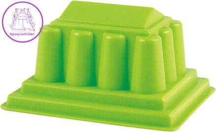 HAPE Bábovka Pantheon chrám zelená baby formička na písek plast