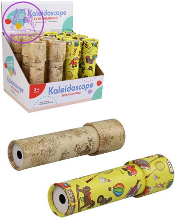 Krasohled dětský kaleidoskop 19cm kukátko 2 druhy karton/plast