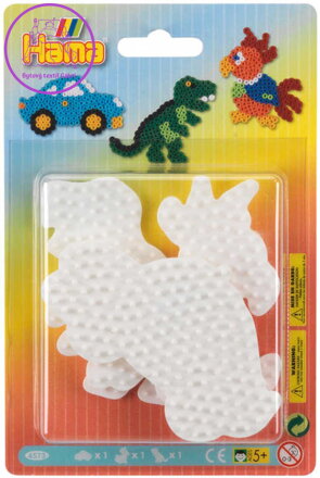 HAMA Midi podložka na zažehlovací korálky auto + zvířátka set 3ks na kartě