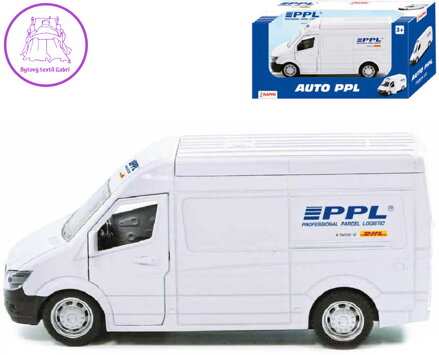 Auto přepravní společnost PPL kovová dodávka 14cm zpětný chod
