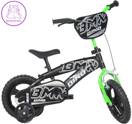 ACRA Kolo DINO BIKES BMX 12" chlapecké černé balanční kolečka CSK5125