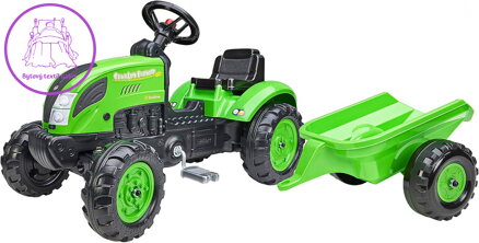 FALK Set baby traktor Country Farmer šlapací Zelený vozítko s valníkem