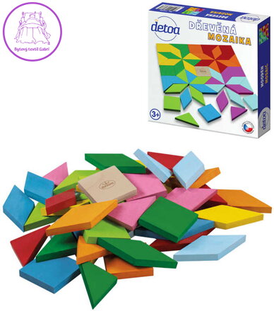 DETOA DŘEVO Mozaika barevná puzzle skládačka *DŘEVĚNÉ HRAČKY*