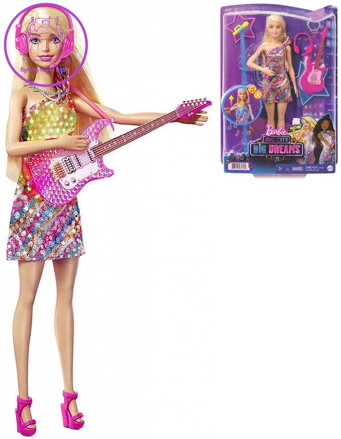 MATTEL BRB Panenka Barbie zpěvačka set s doplňky na baterie Světlo Zvuk