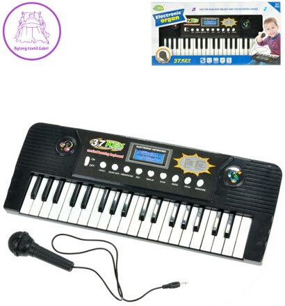 Pianko elektronické dětský keyboard 37 kláves set s mikrofonem na baterie