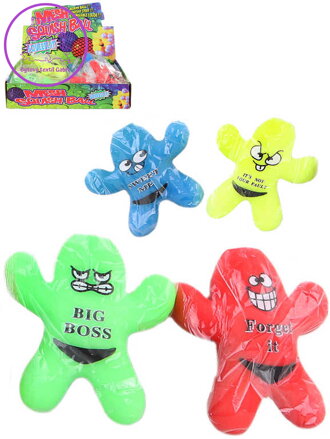 Příšerka strečová antistresová 10cm mění barvu 4 druhy guma v sáčku