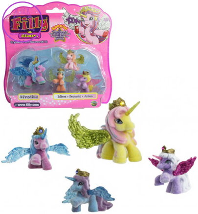 EP Line Filly Stars Glitter rodinka set 4 koníci + 4 karty a letáček v sáčku