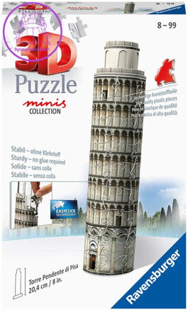 RAVENSBURGER Puzzle 3D Mini budova Šikmá věž v Pise 54 dílků plast