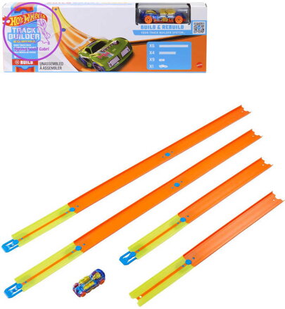 MATTEL HOT WHEELS Track Builder balení drah set 10ks s autíčkem