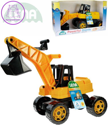 LENA Baby Bagr 70cm žluto-černý odrážedlo funkční lopata plast 2047