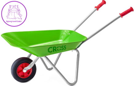 CROSS Dětské kolečko plechové (kolečka) zelené kovové na písek CROSS Dětské kolečko plechové (kolečka) zelené kovové na písek