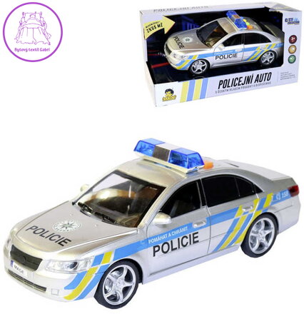 Auto osobní česká policie 24cm s hlasem posádky na baterie CZ Světlo Zvuk
