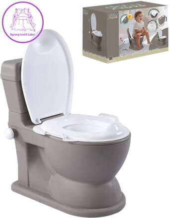 DOLU Dětská toaleta XL baby WC šedá na baterie Světlo Zvuk