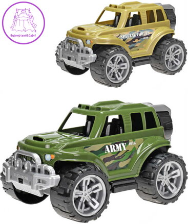 Auto SUV vojenské 35cm army džíp velká kola 2 druhy plast