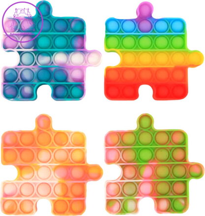 Hra Pop It antistresová Bubble Pops silikon puzzle vícebarevný *SPOLEČENSKÉ HRY*