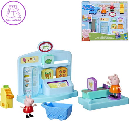 HASBRO Supermarket Peppa Pig herní set 2 figurky s doplňky