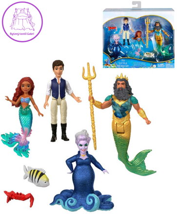 MATTEL Malá Mořská Víla s kamarády malé panenky set 6ks v krabici