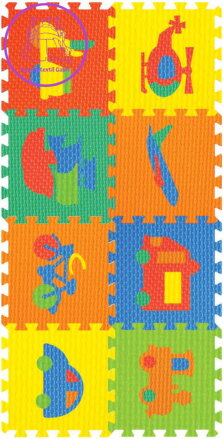 Měkké bloky Dopravní prostředky 8ks pěnový koberec baby vkládací puzzle