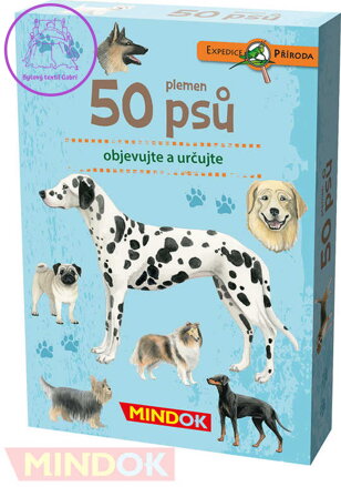 MINDOK HRA kvízová Expedice Příroda: 50 plemen psů naučná