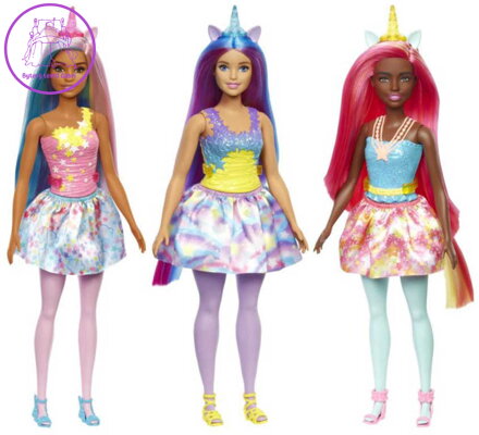MATTEL BRB Panenka Barbie kouzelná víla jednorožec Dreamtopia 3 druhy