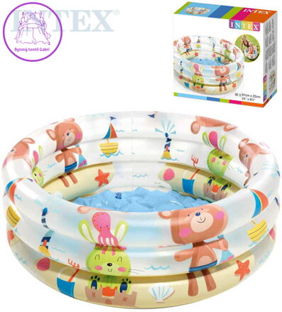INTEX Baby bazének dětský nafukovací kruh 61x22cm bílý 57106