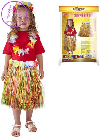 KARNEVAL Sukně Hawaii dětská 45cm (104-150cm) 3-10 let *KOSTÝM*