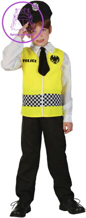 KARNEVAL Šaty policajt vel.M (120-130 cm) 5-9 let KOSTÝM