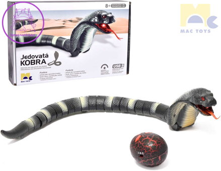 MAC TOYS RC Had kobra 44cm interaktivní na dálkové ovládání na baterie USB