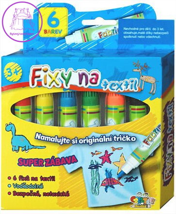 Fixy na textil VODĚ ODOLNÉ Výtvarné a kreativní hračky