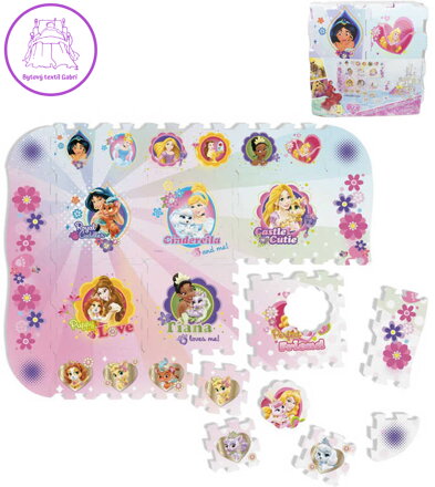 Měkké bloky Disney Princess pěnový koberec baby vkládací puzzle podložka na zem