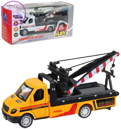 Auto odtahová služba 11cm odtahovka zpětný chod 2 barvy kov