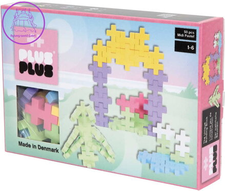 STAVEBNICE Plus-Plus Midi Pastel Altánek 2D/3D set 50 dílků plast