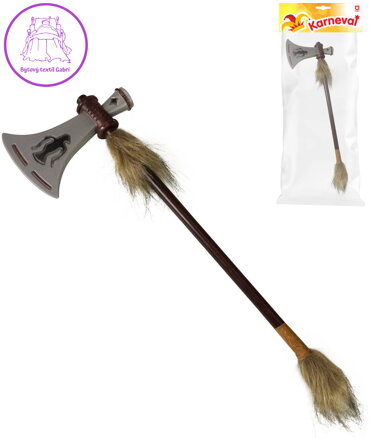 KARNEVAL Sekera indiánská s kožešinou *KARNEVALOVÝ DOPLNĚK* KARNEVAL Sekera indiánská s kožešinou *KARNEVALOVÝ DOPLNĚK*