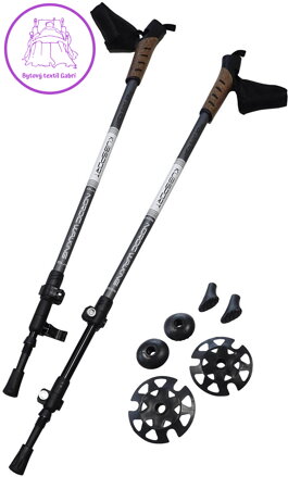 KUBISPORT Trekingové hole 72-145cm s rychloupínáním 1 pár LTH139K