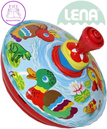 LENA Hra dětská káča vlk s kačenkami 13cm kov