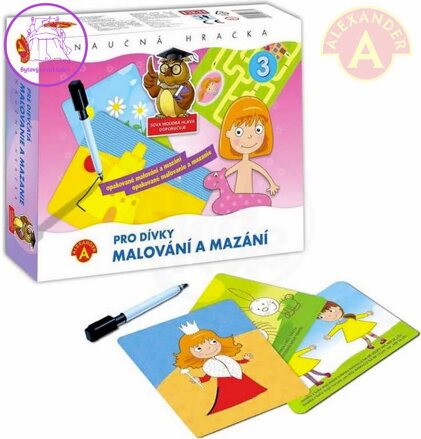 ALEXANDER Hra Malování a mazání pro dívky naučný kreativní set v krabici