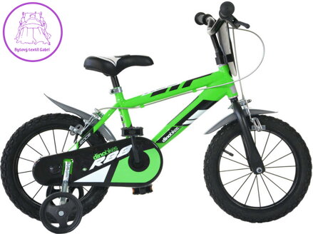 ACRA Dětské kolo Dino Bikes zelené chlapecké 16" balanční kolečka