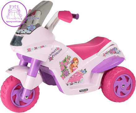 PEG PÉREGO Baby motorka FLOWER PRINCESS 6V Elektrické vozítko