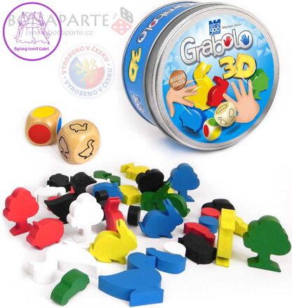 STRAGOO Hra Grabolo 3D (voděodolné karty H2O) *SPOLEČENSKÉ HRY*