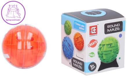 Hlavolam Bludiště 3D kulaté 8cm