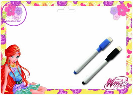 AKIM Tabulka oboustranná stíratelná WinX Club A4 set se 2 popisovači karton